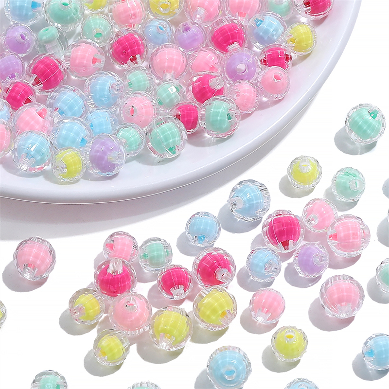 ลูกปัดอะคริลิกขนาด 8/10 มิลลิเมตร สำหรับการทำเครื่องประดับและงานฝีมือ