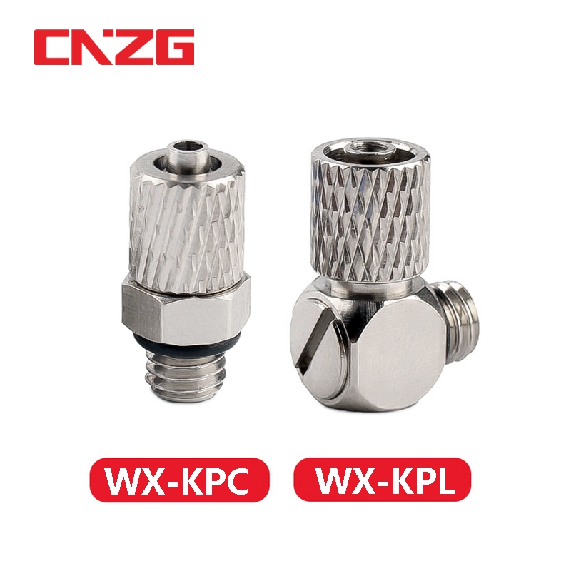 ด้ายชาย M3 M4 M5 M6 Air Tube 3 มม.4 มม.6 มม.OD Mini Pneumatic ท่อเชื่อมต่อ Quick Fitting WX-KPC