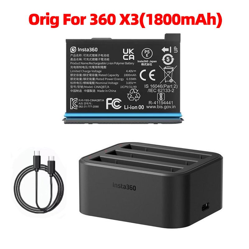 Original Insta360 X3 ที่ชาร์จแบตเตอรี่ อุปกรณ์เสริม สําหรับ Insta 360 ONE X3 Charger Hub Battery