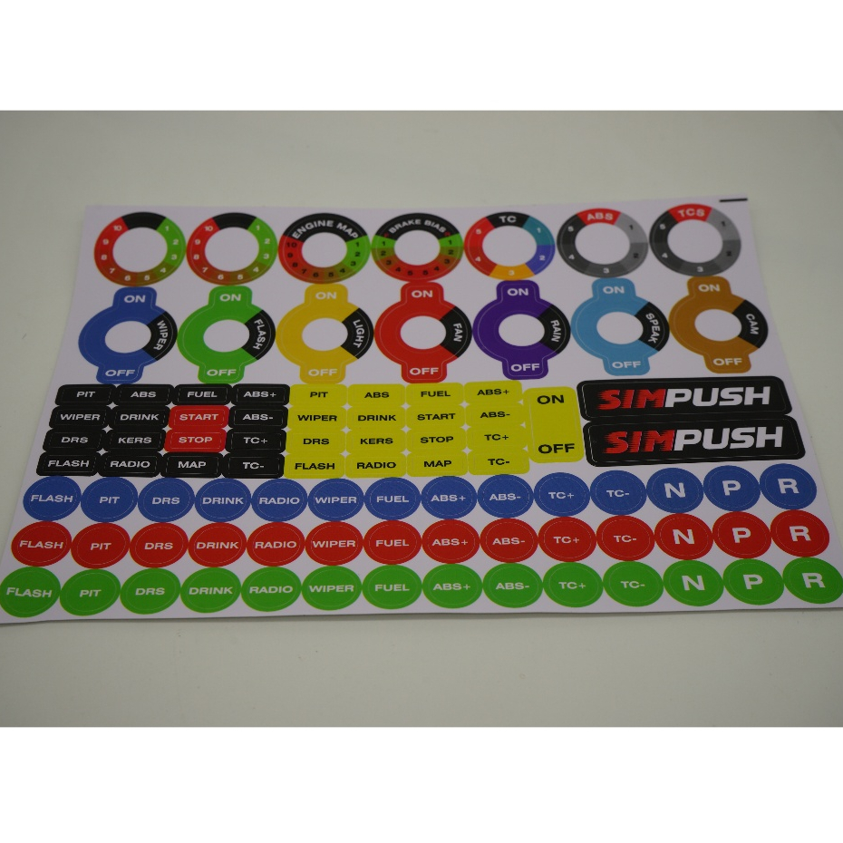 สติ๊กเกอร์ติดพวงมาลัย SIMPUSH SIM Racing