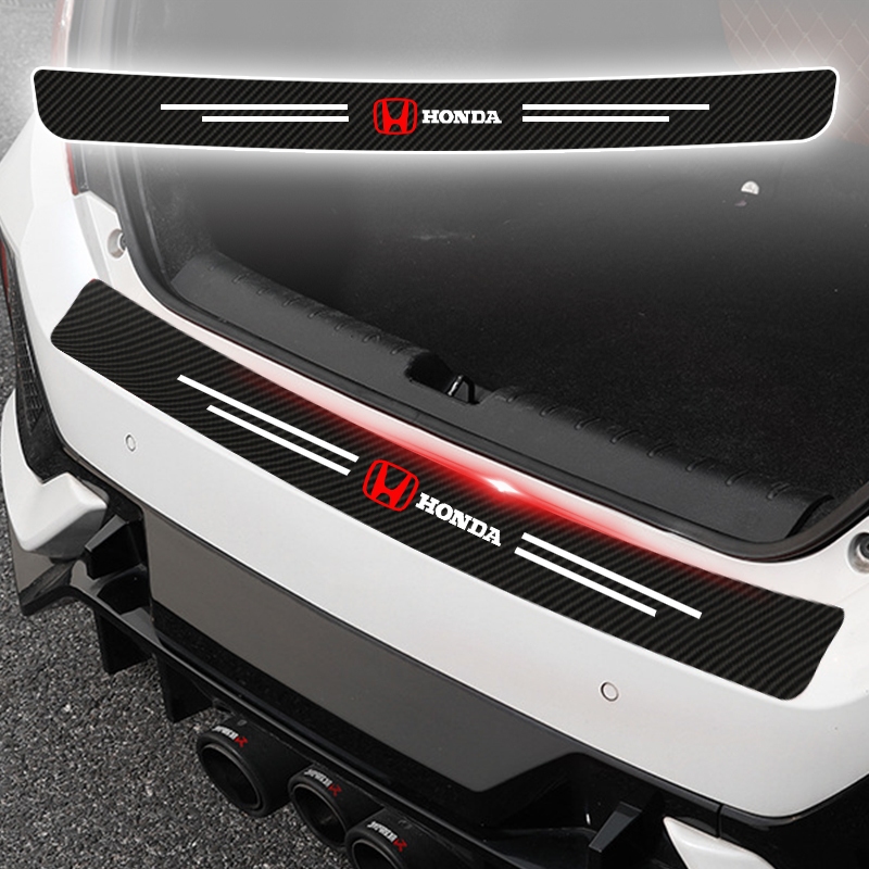 สติกเกอร์คาร์บอนไฟเบอร์ ติดกันชนหลังรถยนต์ สําหรับ Honda Dio Fit3 Rd1 Civic Binzhi XRV CRV Accord 1 ชิ้น