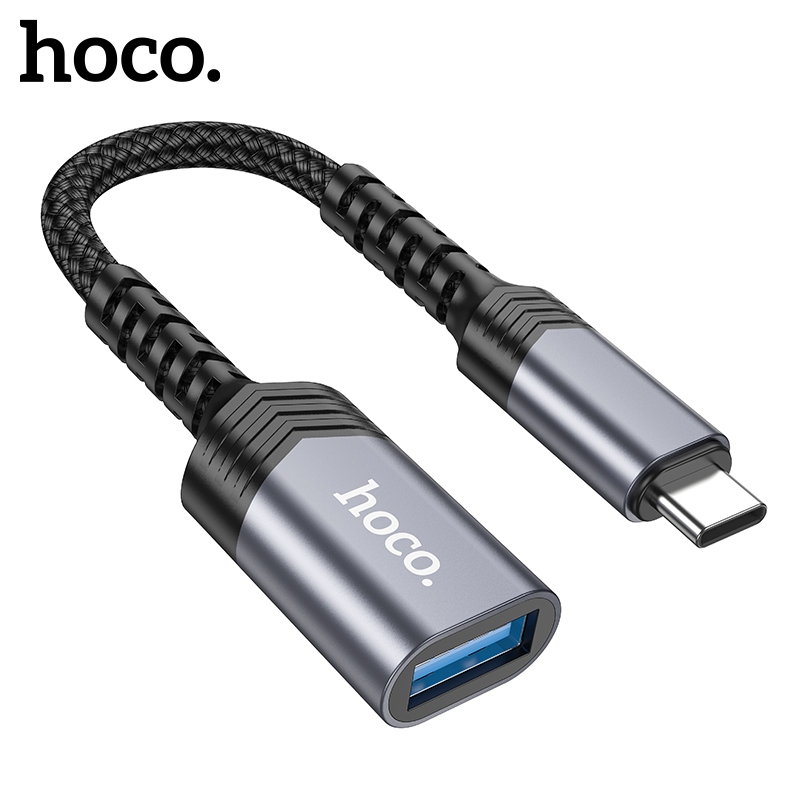 Hoco UA24 อะแดปเตอร์แปลงชาร์จ Type-C ตัวผู้ เป็น USB ตัวเมีย 3.0 OTG สําหรับส่งวันที่