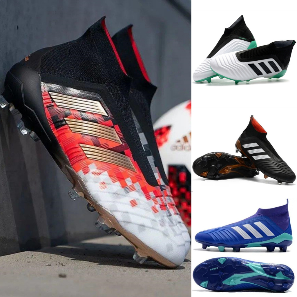 【ลดกระหน่ํา】Adidas Predator 18+x Bogba รองเท้าฟุตบอล กันลื่น คุณภาพสูง FG ไซซ์ 39-44