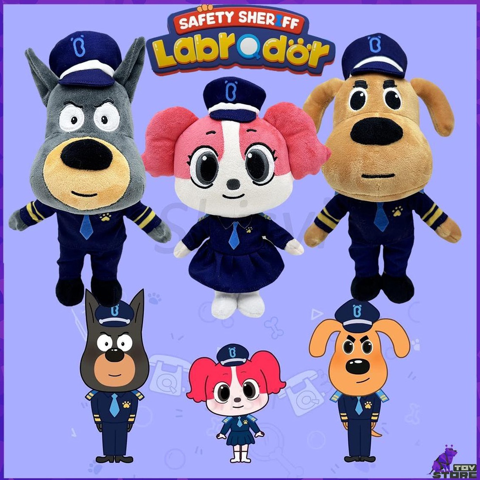 ตุ๊กตาการ์ตูน นายอำเภอลาบราดอร์ Sheriff Labrador Dobie Papillon Plush