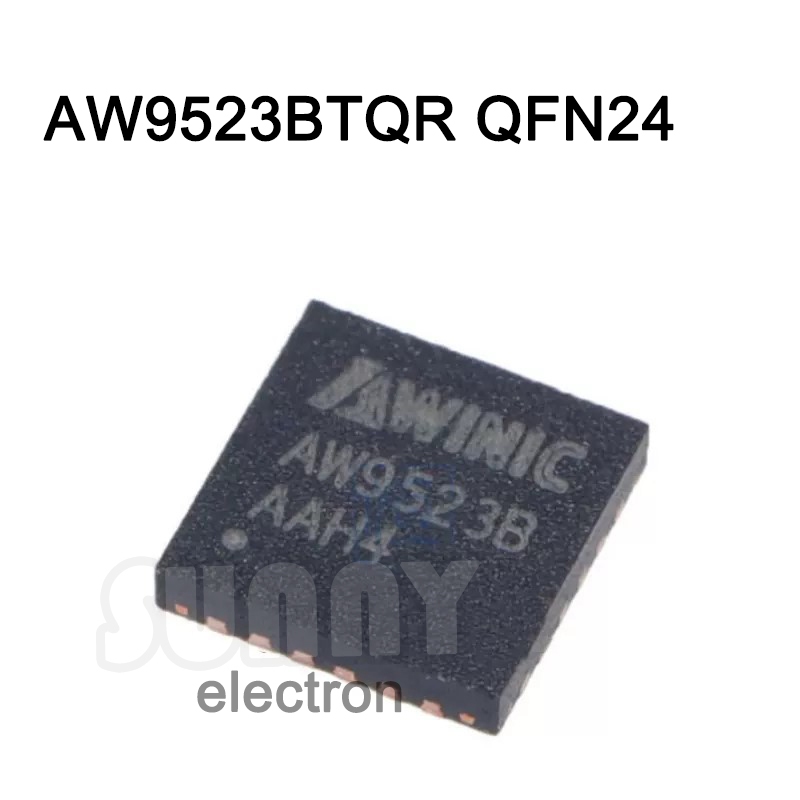 2 ชิ้น AW9523BTQR AW9523B ชิปไดร์เวอร์แสงหายใจ IC MCU SMD  QFN24  AWINIC AAH4