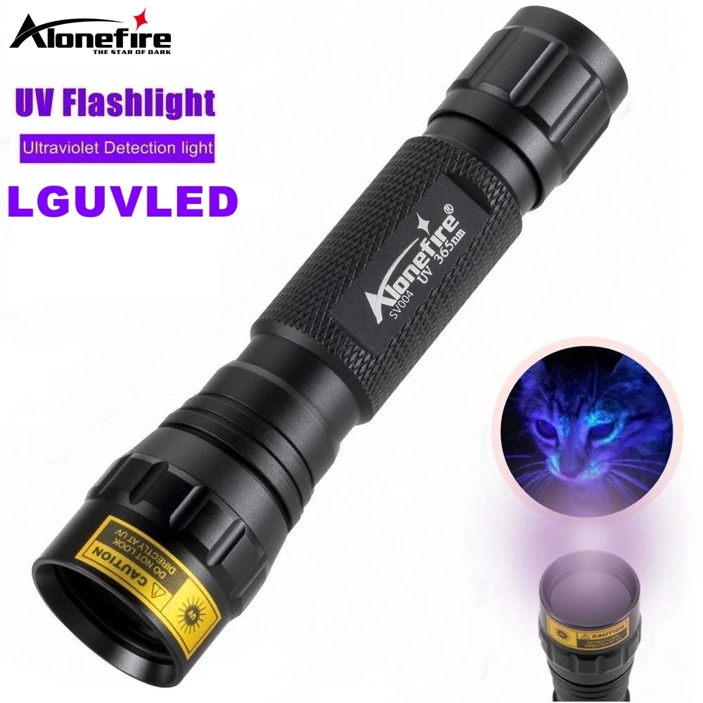 Alonefire SV004 ไฟฉาย UV 10W พลังงานสูง 365nm/395nm อัลตร้าไวโอเล็ตไฟฉาย UV สําหรับสัตว์เลี้ยงสแตนเล