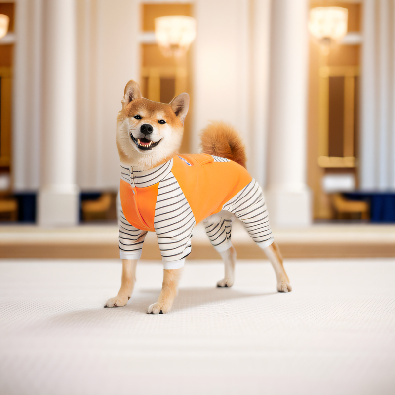 เสื้อหมา กันการสูญเสียขน กันรอยขีดข่วน สีทอง แฟชั่นฤดูใบไม้ร่วง และฤดูหนาว สําหรับสุนัข