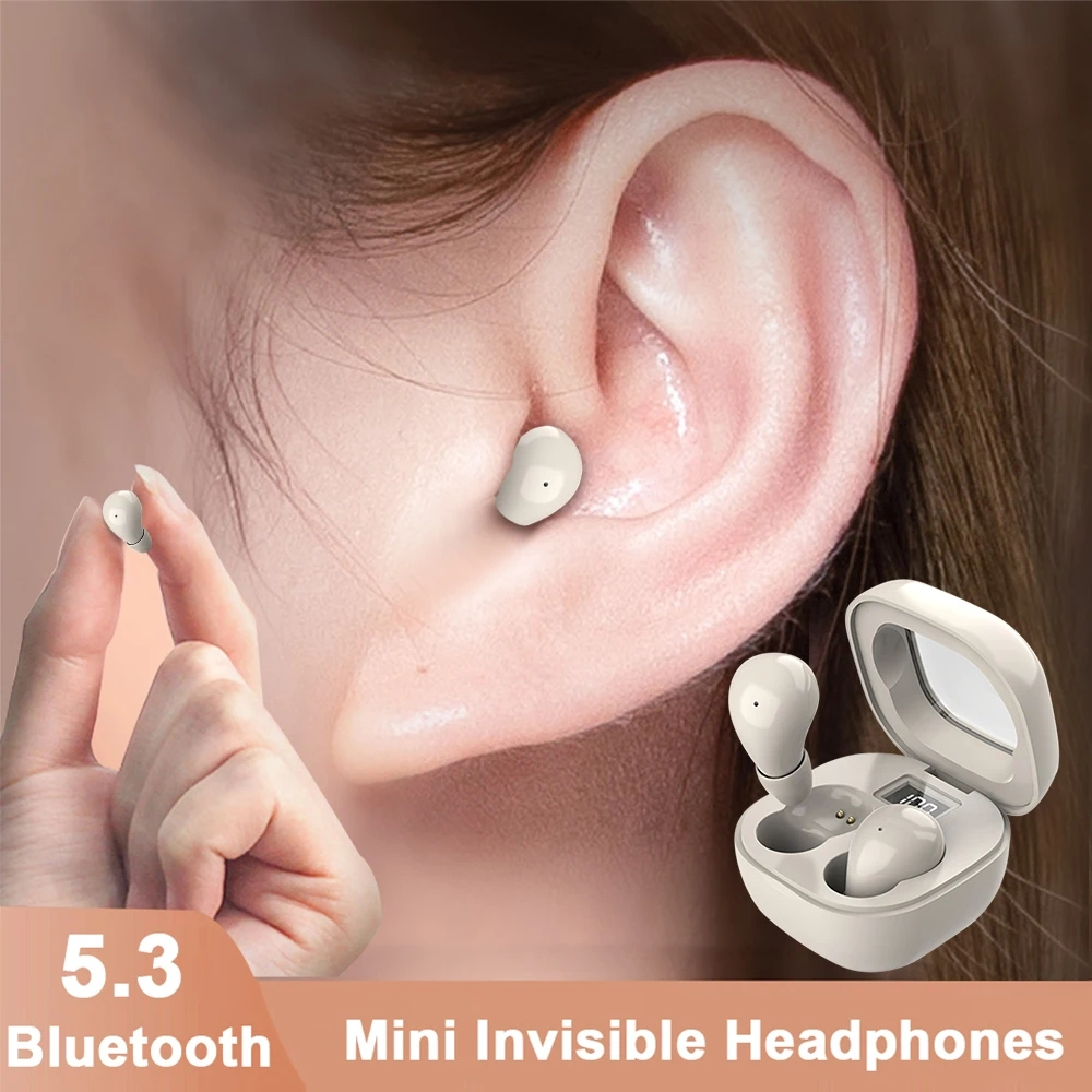 หูฟังบลูทูธไร้สาย SK19 คุณภาพเสียง HIFI ตัดเสียงรบกวน HD แบบซ่อนได้ แบบสากล