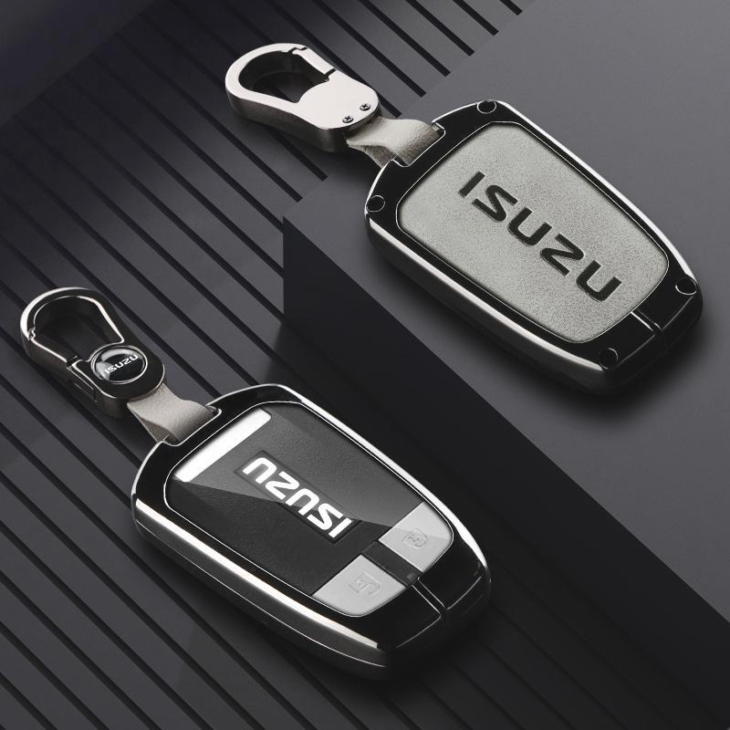 เคสกุญแจรีโมทรถยนต์ โลหะผสมสังกะสี สําหรับ ISUZU MU-X X-Series D-Max ของแต่งรถยนต์ พวงกุญแจ