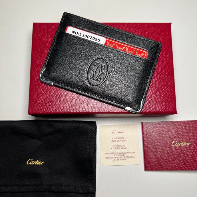 Cartier กระเป๋าใส่บัตร แบบคลิปหนีบ สําหรับผู้หญิง