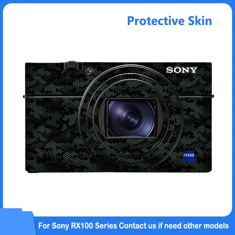 Anti-Scratch Decal ผิวไวนิลห่อฟิล์มกล้องสติกเกอร์ป้องกันผิวสําหรับ Sony RX100 II III IV V VA VI VII M1 M2 M3 M4 M5 M6 RX100M7