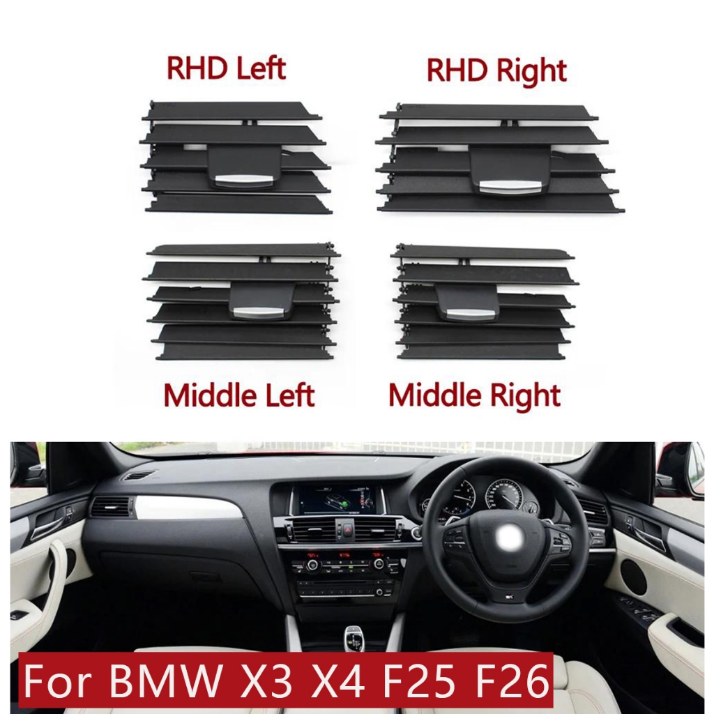 ใหม่ ชุดซ่อมตะแกรงช่องแอร์ AC ด้านหน้า สําหรับ BMW X3 X4 F25 F26 2011-2018