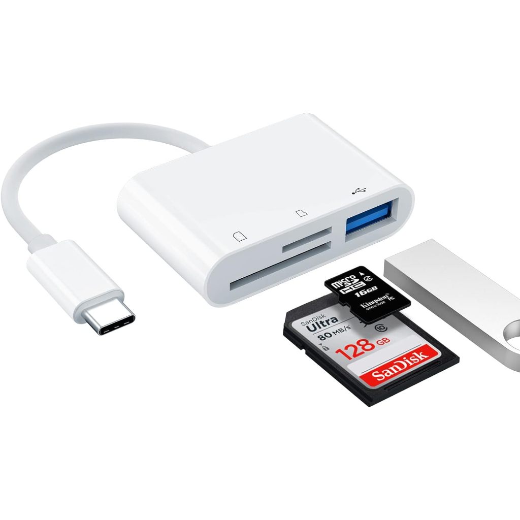 อะแดปเตอร์เครื่องอ่านการ์ด USB C Micro SD TF, อะแดปเตอร์เครื่องอ่านการ์ดกล้อง USB C เป็น USB 3 ใน 1 
