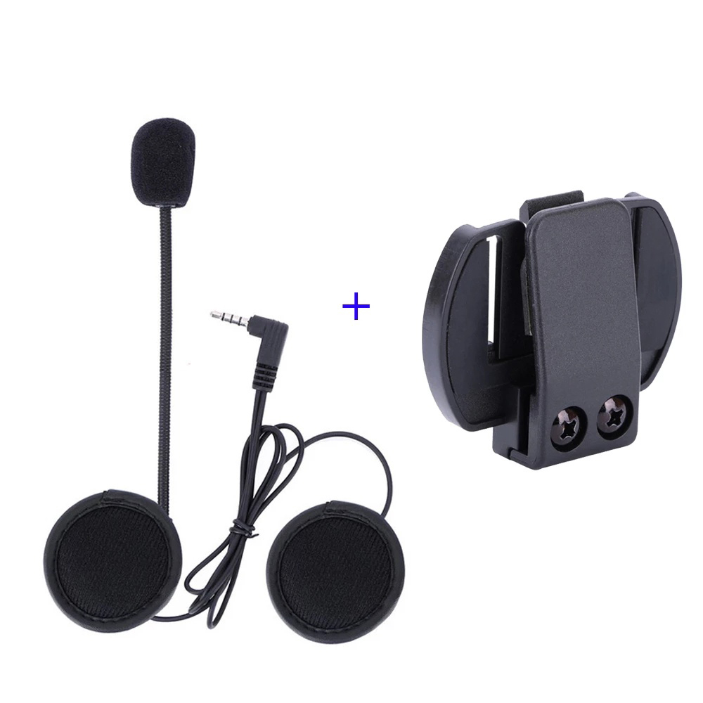 ลําโพงไมโครโฟน V6 Pro และคลิป อุปกรณ์เสริม สําหรับหมวกกันน็อครถจักรยานยนต์ Ejeas Vnetphone V4 V6 Pro