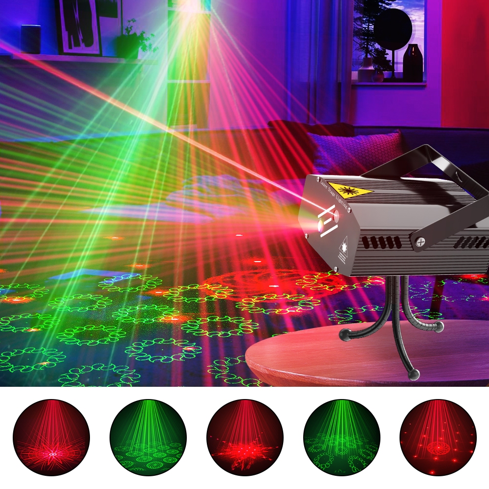 ไฟเลเซอร์ดิสโก้ ไฟโปรเจคเตอร์เลเซอร์ RGB LED 32 แบบ ปลั๊ก USB สําหรับงานปาร์ตี้ งานแต่งงาน วันเกิด บาร์ KTV