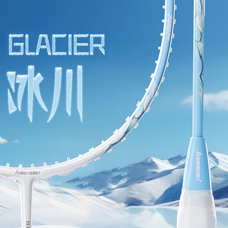 KAWASAKI คาวาซากิคาร์บอนไฟเบอร์เต็มไม้แบดมินตัน GLACIER 5U 18-30LBS เหมาะสําหรับ Fessional Players 40T Speed Racket