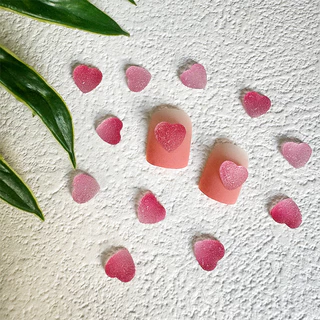 Rou Bao เรซิ่น รูปหัวใจ ไล่โทนสี สําหรับตกแต่งเล็บ DIY 50 ชิ้น ต่อแพ็ก