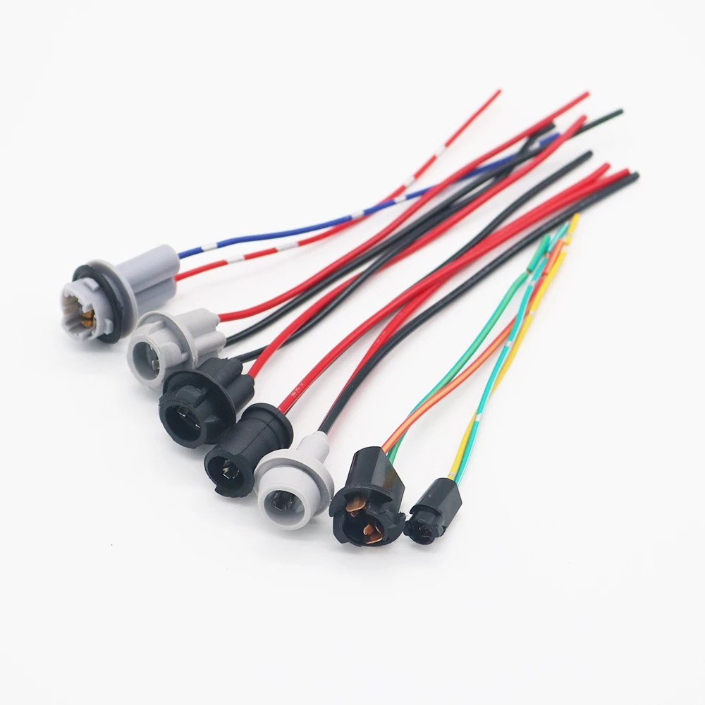 T10 W5W T5 T15 Soft Bulb Holder Adapters Cable LED Bulb Connector Socket Wedge Base Light Bulb Plug 