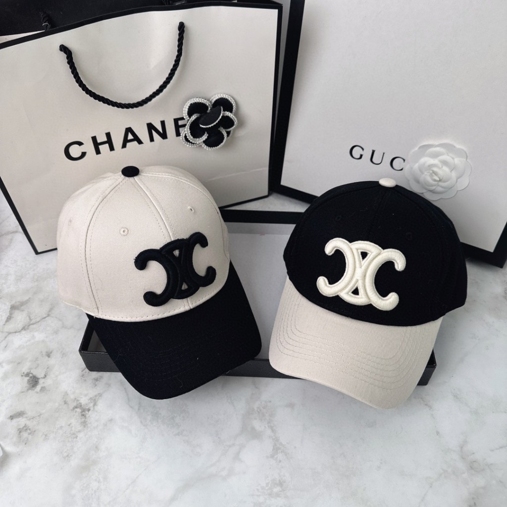 Ce * L หมวกเบสบอลจับคู่สีผู้ชายผู้หญิงสไตล์ Contrast