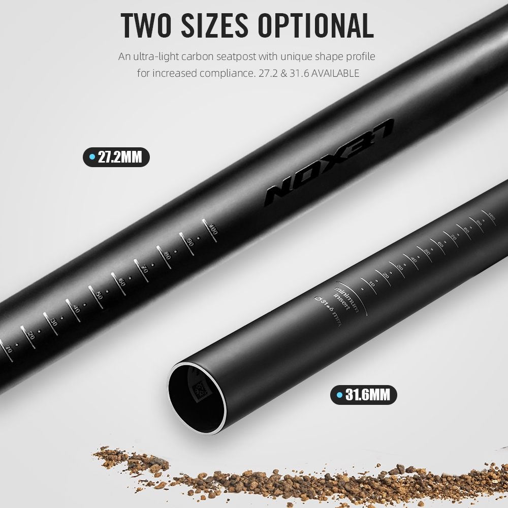 สต็อกพร้อม! LEXON Ultralight Carbon Seatpost 145g/155g, 27.2/31.6 มม.เส้นผ่านศูนย์กลาง 350 มม.ความยาวสําหรับ MTB กรวดจักรยานเสือหมอบ, Super น้ําหนักเบาจักรยานที่นั่งโพสต์ ราคา ถูกที่สุด ดีลบีเคเค แกลเลอรีภาพที่ 4