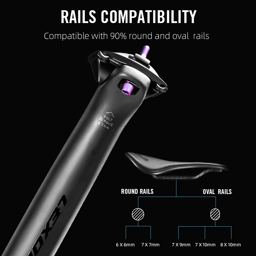 สต็อกพร้อม! LEXON Ultralight Carbon Seatpost 145g/155g, 27.2/31.6 มม.เส้นผ่านศูนย์กลาง 350 มม.ความยาวสําหรับ MTB กรวดจักรยานเสือหมอบ, Super น้ําหนักเบาจักรยานที่นั่งโพสต์ ราคา ถูกที่สุด ดีลบีเคเค แกลเลอรีภาพที่ 7