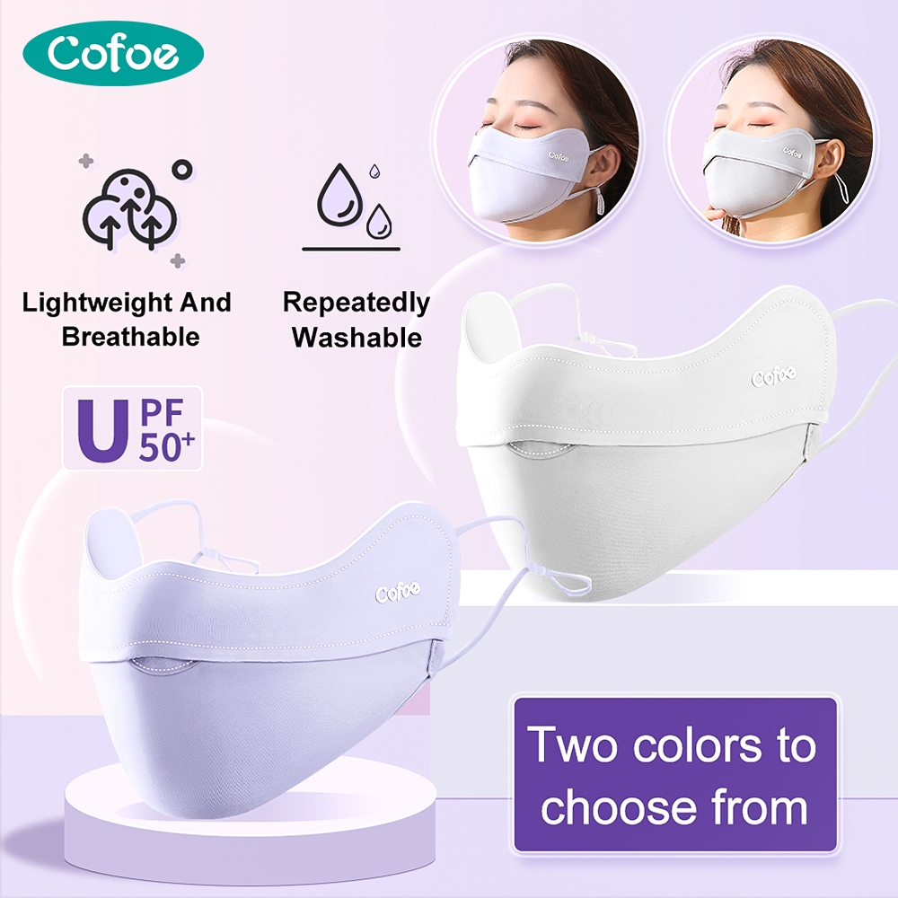 Cofoe หน้ากากกันแดด UPF50+ ผ้าเรยอน ป้องกันรังสียูวี ป้องกันรังสีอัลตราไวโอเลต ขนาดใหญ่ สําหรับขับขี่กลางแจ้ง