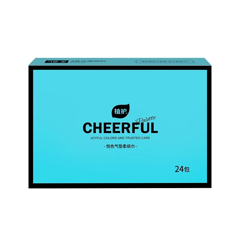[ 24ห่อ ] Botare CHEERFUL BLUE GB/T 20808 ดีลักซ์ คอมฟอร์ท กระดาษทิชชู่ หนา 4 ชั้น 320 แผ่น thumbnail 4