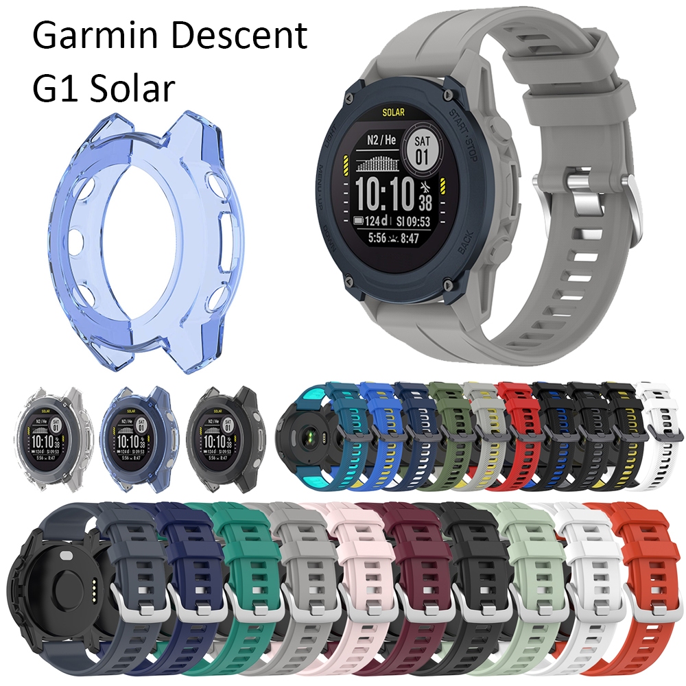 สําหรับ Garmin Descent G1 Solar strap case ปกป้องหน้าจอ smart watch band strap cases ปลอก