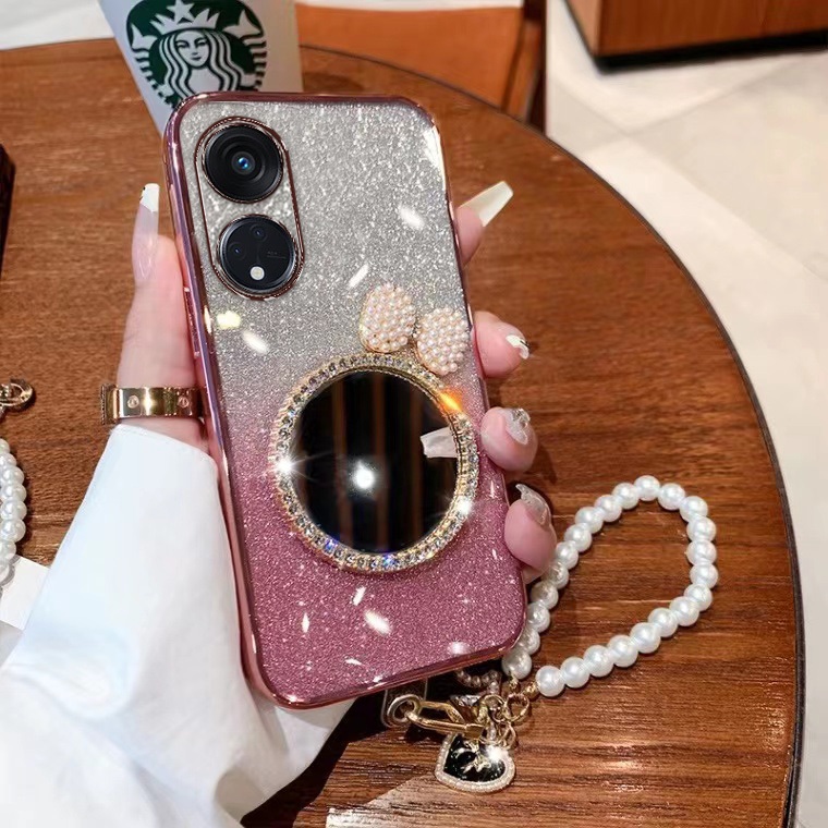 เคสโทรศัพท์สําหรับOPPO Reno 14 14F 13 13F 8T 12 12F 11F 11 10 7Z 8Z 6Z 8 Pro 4G 5Gหรูหรากระจกนุ่มกันกระแทกปกหลังเคสโทรศัพท์5209