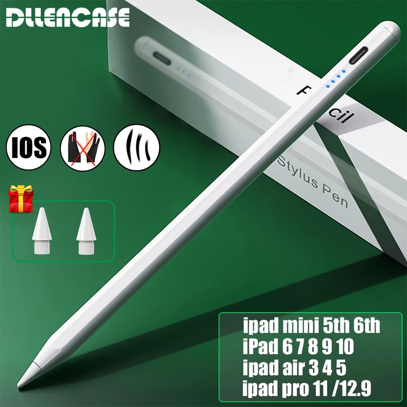 Dllencase ปากกาทัชสกรีน ปากกาสไตลัส สําหรับ iPad Pro 11 12.9 Air 4/Air 5 6/7/8/9/10th Gen Mini 5 6 2018-2022 A379