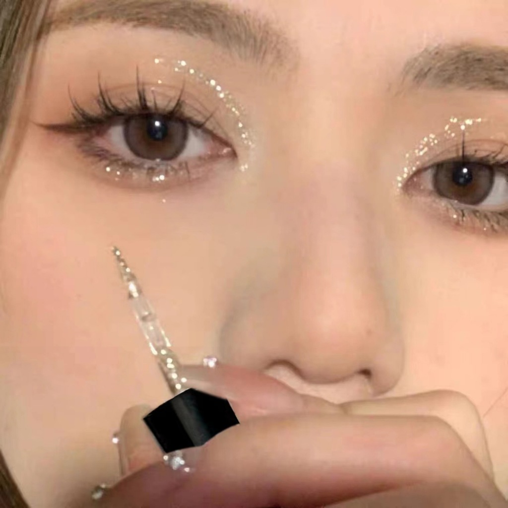 Midnight Cowherd One Drop Tears Liquid Eyeshadow Sequins Super Shiny Crystal Glitter Pearlescent กันน้ําโกหก Silkworm ปากกา Brightening Liquid