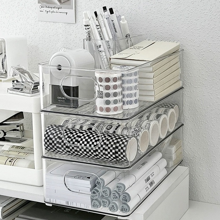 DDORIA เดสก์ท็อปกล่องเก็บเครื่องสำอางขนาดใหญ่OrganizerอะคริลิคสำหรับHome Room