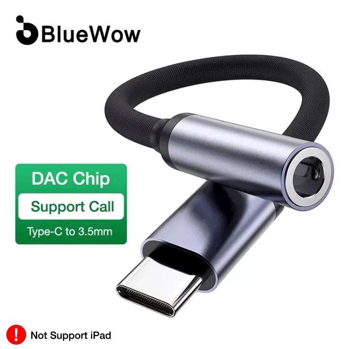 Bluewow อะแดปเตอร์แยกสายหูฟัง AUX 3.5 มม. สําหรับ iPhone 13 12 Pro iOS 14