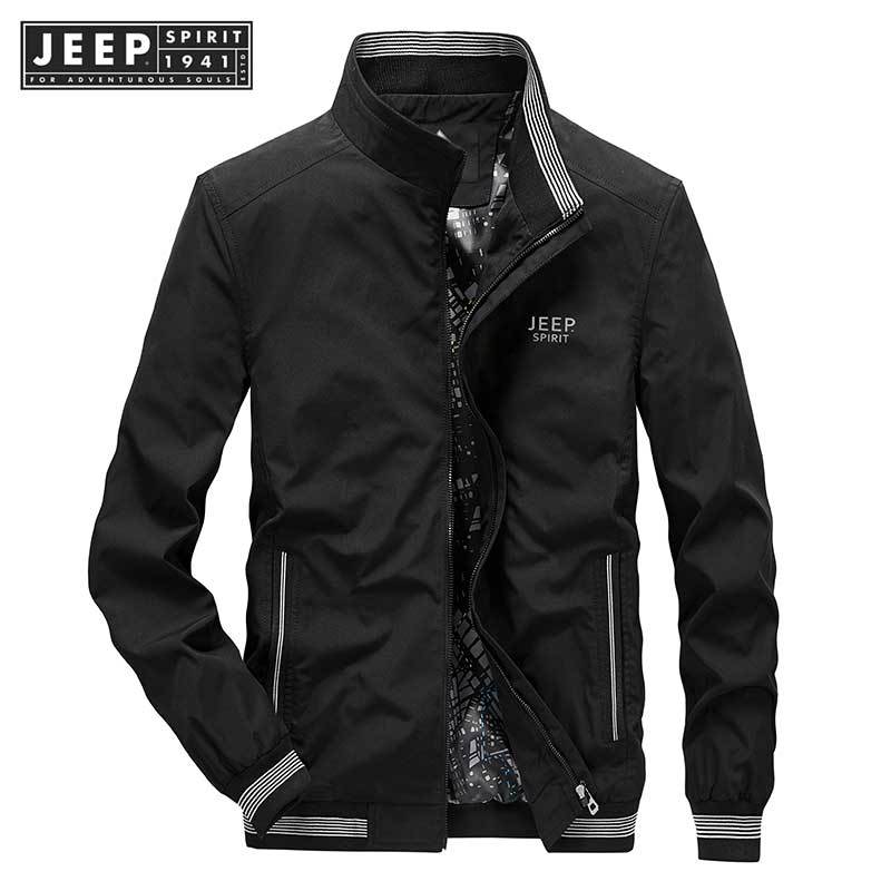 JEEP SPIRIT 1941 ESTD เสื้อแจ็กเก็ตลําลอง คอปกตั้ง สไตล์สปอร์ต แฟชั่นฤดูใบไม้ผลิ