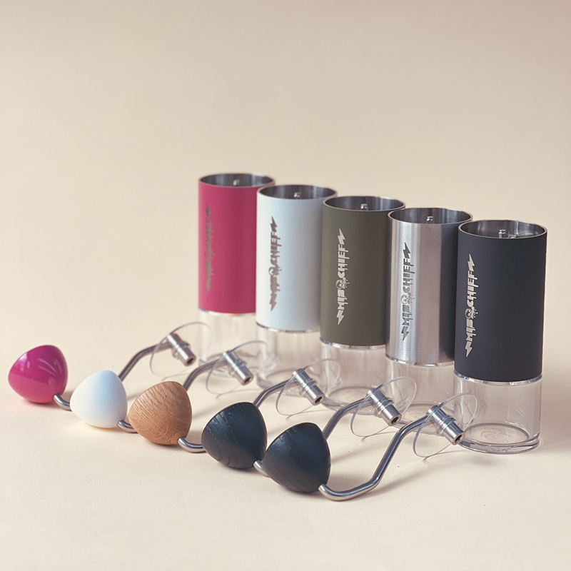 "Mischief Workshop Official Store" Mischief M40 เครื่องบดกาแฟแมนนวล สเตนเลส ทรงกรวย สีแดง คลิกเหมือน