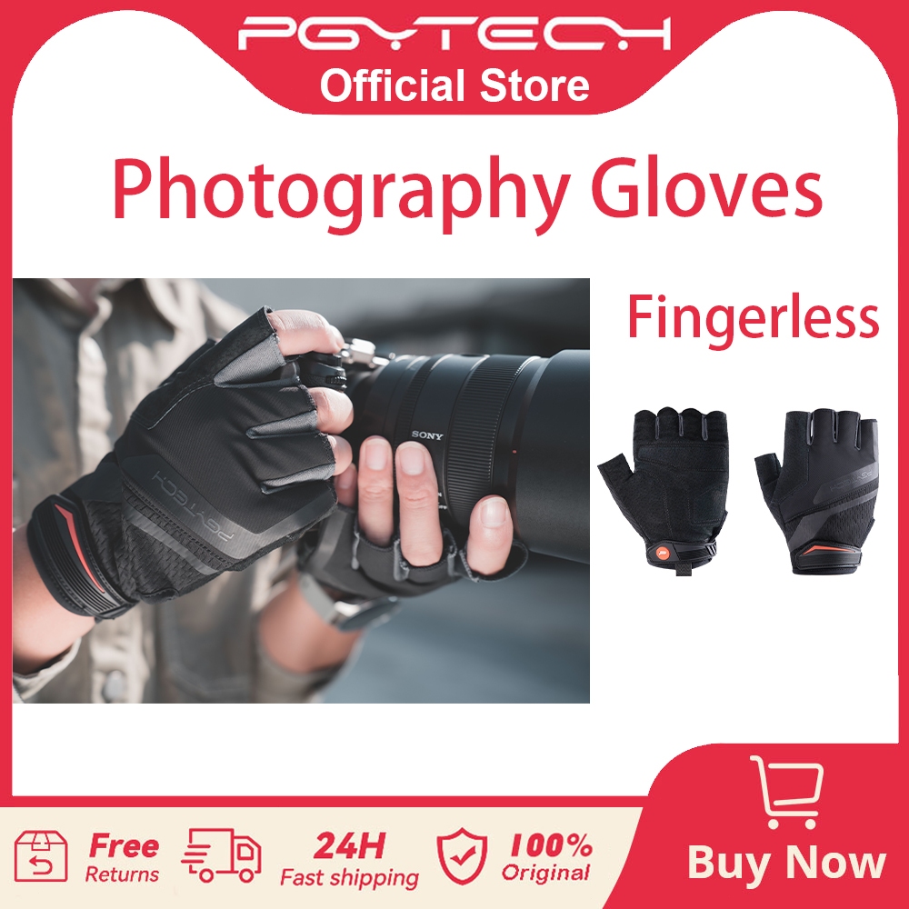 【ร้านค้าอย่างเป็นทางการ】PGYTECH ถุงมือถ่ายภาพ ถุงมือนิ้วแบบผ้าแท้แข็งแรงทนทานสบายกระจ่างอากาศ PVC