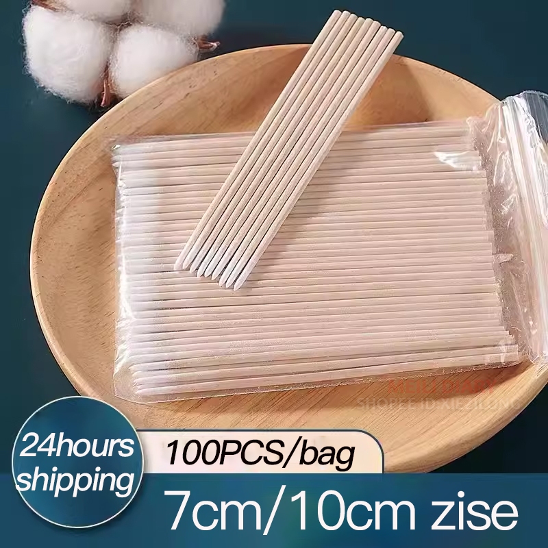 【พร้อมส่ง 24 ชม.】สําลีก้าน 20 แถม 2 สําหรับทําความสะอาดหู 100 ชิ้น