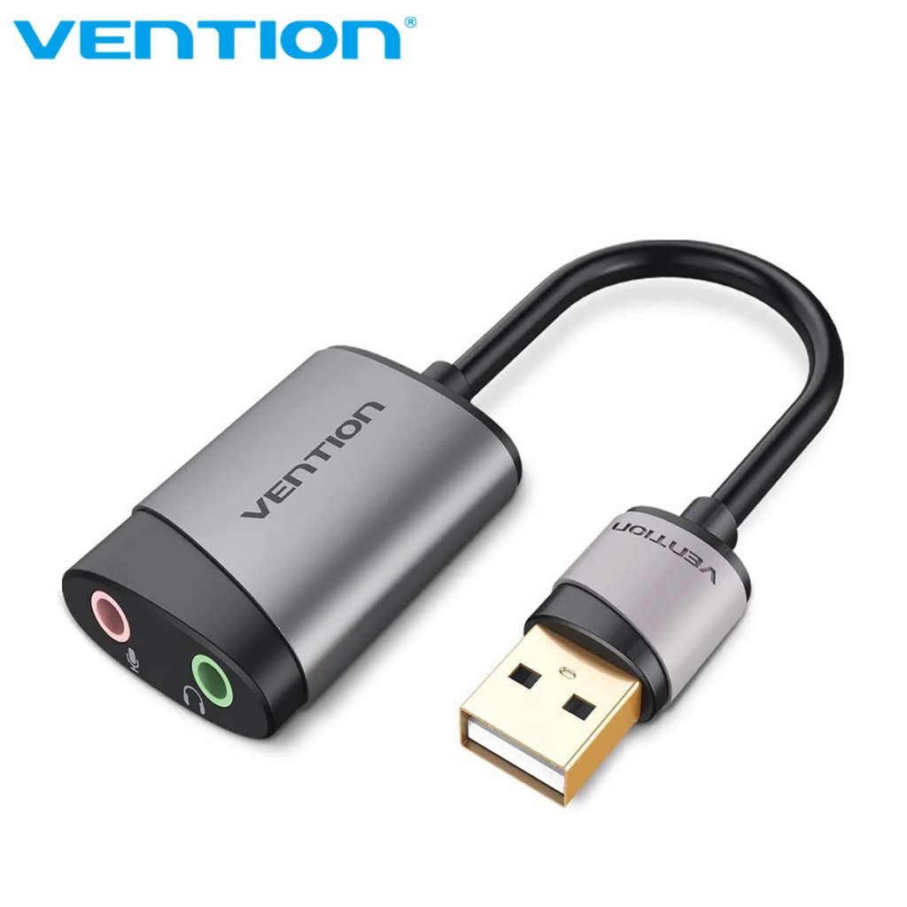 Vention อะแดปเตอร์การ์ดเสียง USB เป็น 3.5 มม.