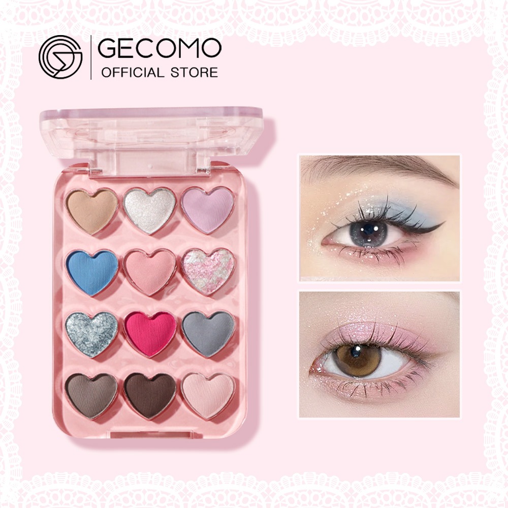 Gecomo พาเลทอายแชโดว์ ชิมเมอร์ เนื้อแมตต์ 16 สี
