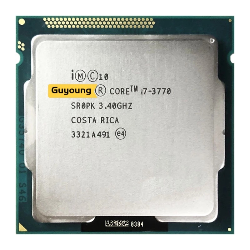 โปรเซสเซอร์ CPU YZX Core i7 3770 i7-3770 3.4 GHz แบบสี่คอร์แปดเธรด ใช้แล้ว LGA 1155