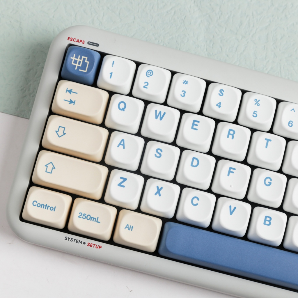 GMK soymilk  keycaps MDA profile Dye-Sublimation PBT  keycap 141keys