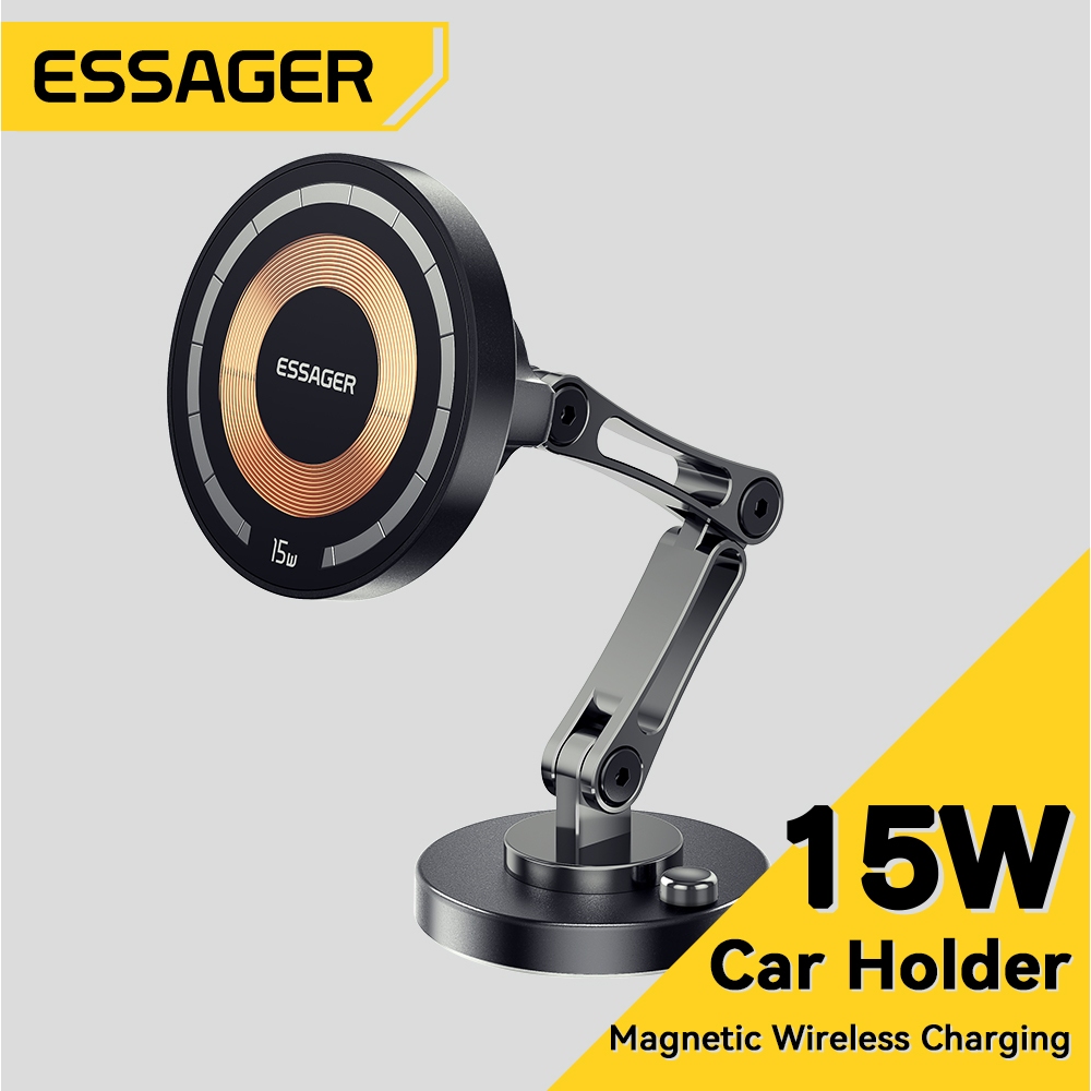 ซื้อ Essager 15W แท่นชาร์จโทรศัพท์ในรถยนต์ แบบแม่เหล็กไร้สาย สําหรับโทรศัพท์ IP Android