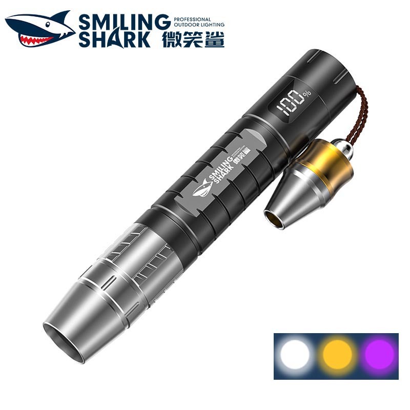 Smilingshark ZYD517 ไฟฉาย led ไฟฉายหยก มืออาชีพ สําหรับการประเมินเครื่องประดับหยก สีเหลือง/สีขาว/สีม่วง Type-C ไฟฉาย สําหรับตรวจสอบธนบัตร และระบุสมบัติ