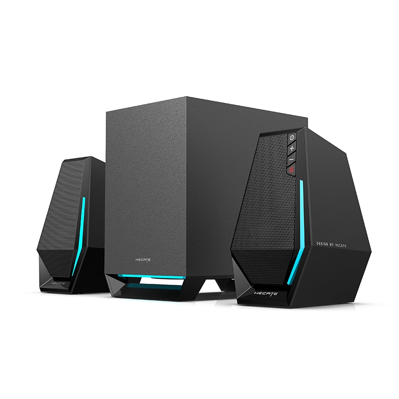 Edifier HECATE G1500 MAX 2.1 ลำโพงสำหรับเล่นเกมเดสก์ท็อป, พลังสูงสุด 60W, เอฟเฟกต์แสง RGB, ดื่มด่ำกับเสียงแบบ Dual 2.5 นิ้ว + 4 นิ้ว, การเชื่อมต่อ Bluetooth 5.3/USB/Aux สามโหมด การเล่นเกมที่ราบรื่น