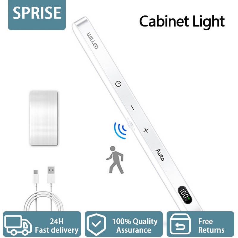 Sprise โคมไฟ LED 60 ดวง เซนเซอร์จับการเคลื่อนไหว ใช้แบตเตอรี่ สําหรับติดใต้ตู้เสื้อผ้า ห้องครัว