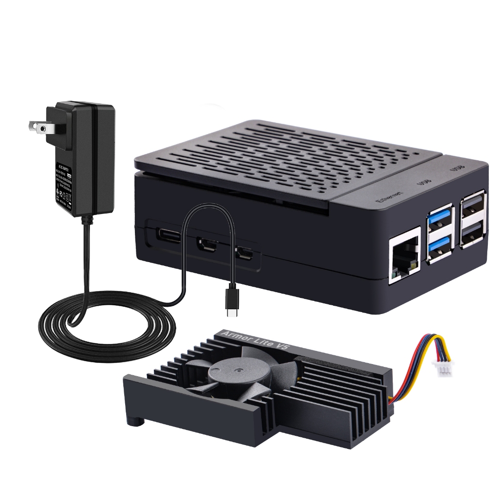 เคส 52Pi พร้อมพาวเวอร์ซัพพลาย ปรับความเร็วได้ สําหรับ Raspberry Pi 5 Raspberry Pi 5 Armor Lite V5 Ra