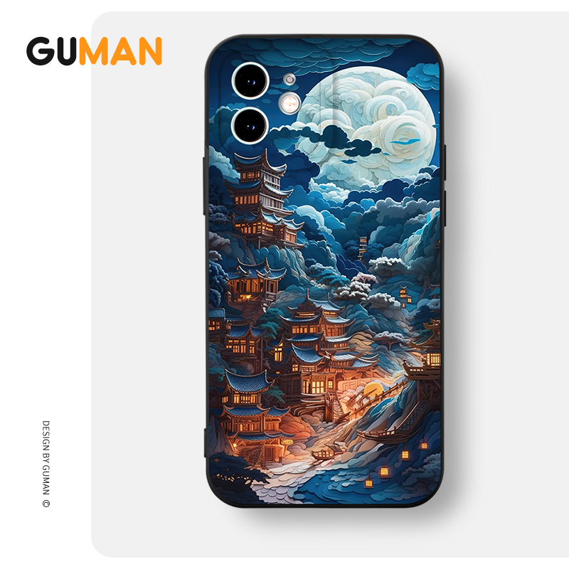 Guman เคสไอโฟน เคสซิลิโคนนุ่มกันกระแทกน่ารักตลก เคสโทรศัพท์ Compatible for iPhone 16 15 14 13 12 11 