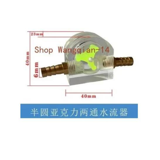 1x เครื่องแกะสลัก Flow Meter Water Cooling Monitor แกนมอเตอร์หมุน Observer Cooling ตัวบ่งชี้ 6/8/10/12 มม. Connector