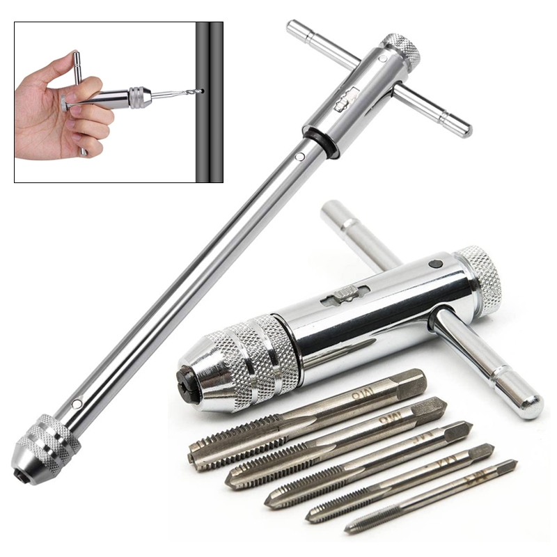 ปรับ M3-8 M5-12 T-รูปประแจวงล้อแตะสกรูผู้ถือชายด้ายเมตริกปลั๊ก Mechanical Workshop เครื่องมือเครื่องมือ