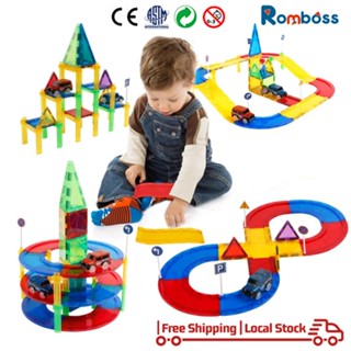 Romboss 45pcs Race Car Track ของเล่นแม่เหล็ก Building Block …